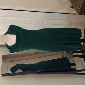 LOFT | Dresses | Loft Emerald Green Cowl Neck Dress | Poshmark